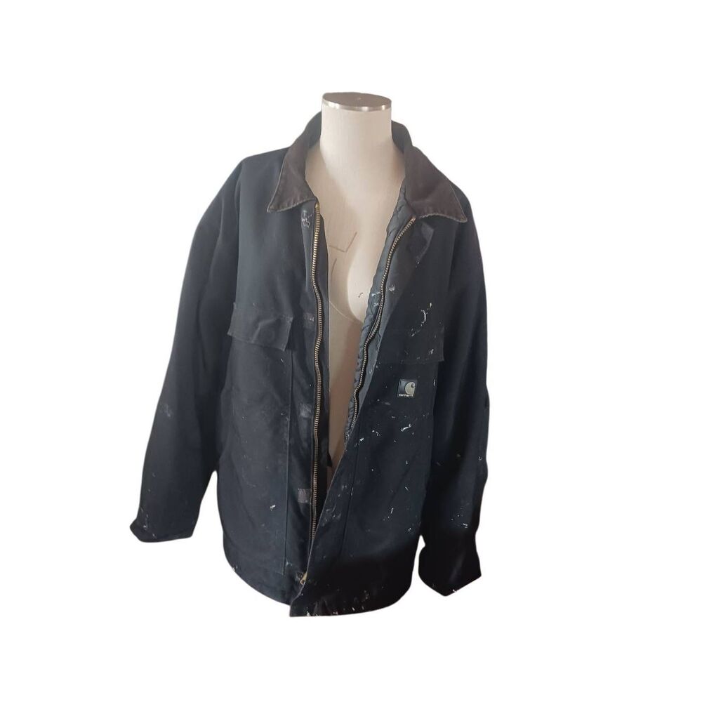 Carhartt distressed 3Xl Detroit style Double closure fully lined cold weather bl